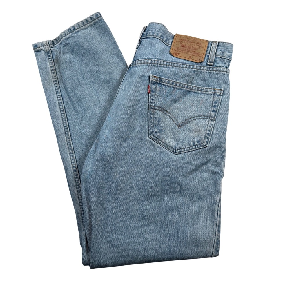 Y2K Levi's 550 Relaxed Fit Jeans Mens 36x32 Light Wash Blue Tapered Leg